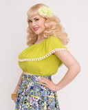 Shimmy Crop, Lime - miss nouvelle vintage inspired pinup rockabilly 1950s retro fashion
